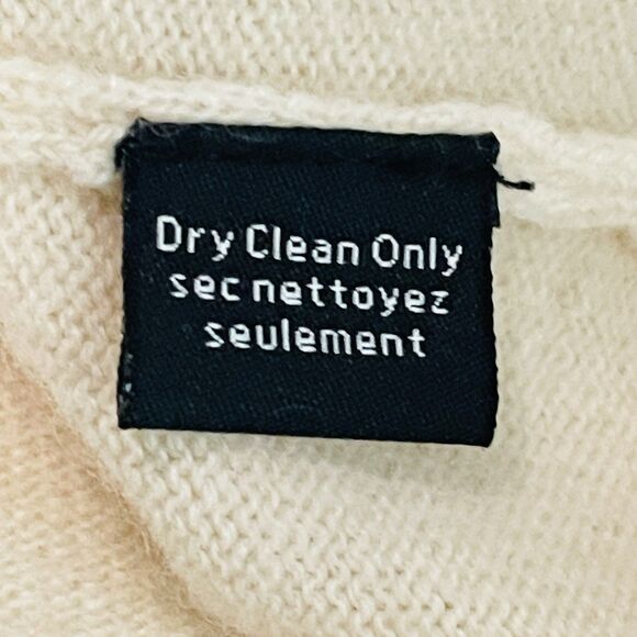 LINE 100% Cashmere Sweater Racerback Size XS S Beaded Neckline SOFT Quiet Luxury - Picture 13 of 15